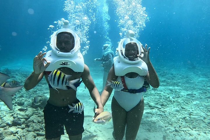 Ervaar een onderwater helmwandeling op de oceaanbodem in Curaçao en observeer het zeeleven, foto 3 | wizardtrip