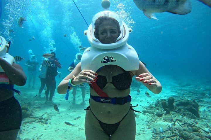 Ervaar een onderwater helmwandeling op de oceaanbodem in Curaçao en observeer het zeeleven, foto 47 | wizardtrip