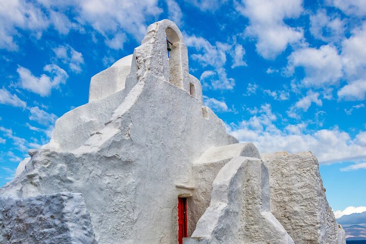 Lille gruppe tur til Mykonos' højdepunkter, inkl. vindmøller, traditionelle landsbyer og strande, med havneafhentning, foto 11 | wizardtrip
