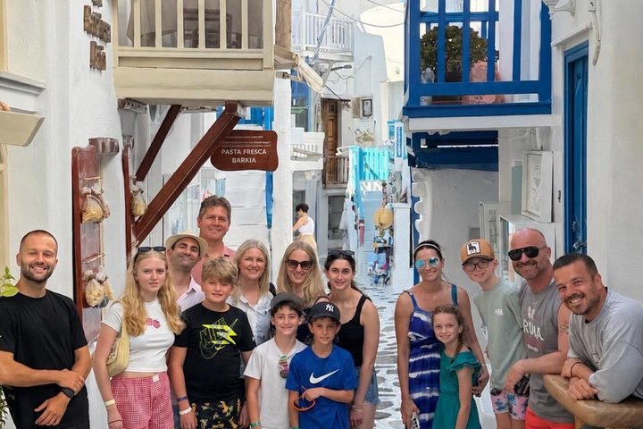 Lille gruppe tur til Mykonos' højdepunkter, inkl. vindmøller, traditionelle landsbyer og strande, med havneafhentning, foto 21 | wizardtrip