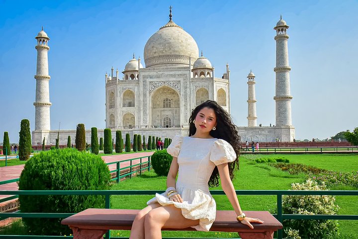 Excursion privée d'une journée au Taj Mahal depuis Delhi en train express avec déjeuner | wizardtrip