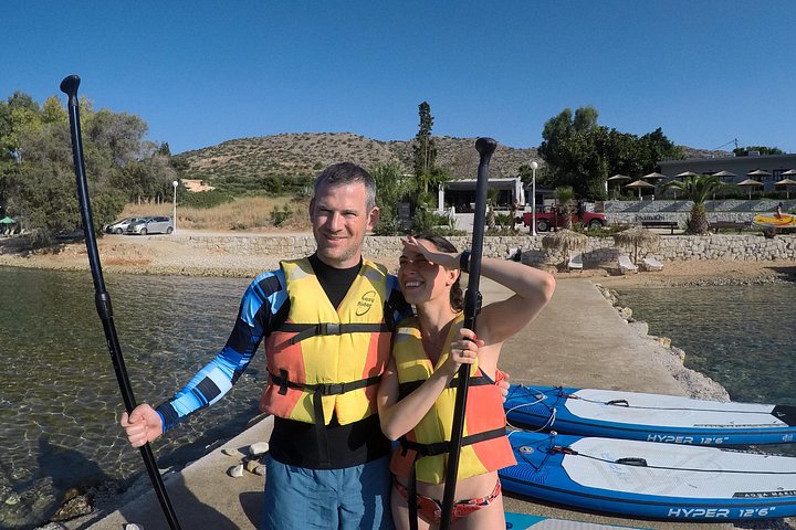 Stand-up paddleboard-eventyr i det klare vannet i Marathi Bay, Kreta, med fantastisk kystutsikt, foto 18 | wizardtrip