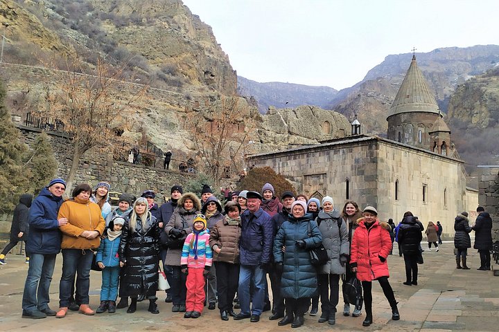 Group tour exploring Garni pagan temple, Geghard monastery, Lake Sevan, and Sevanavank in Armenia, photo 12 | wizardtrip