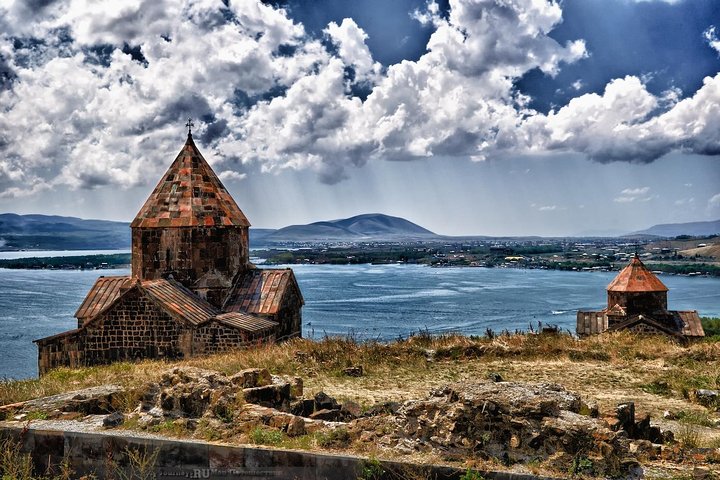 Group tour exploring Garni pagan temple, Geghard monastery, Lake Sevan, and Sevanavank in Armenia, photo 20 | wizardtrip
