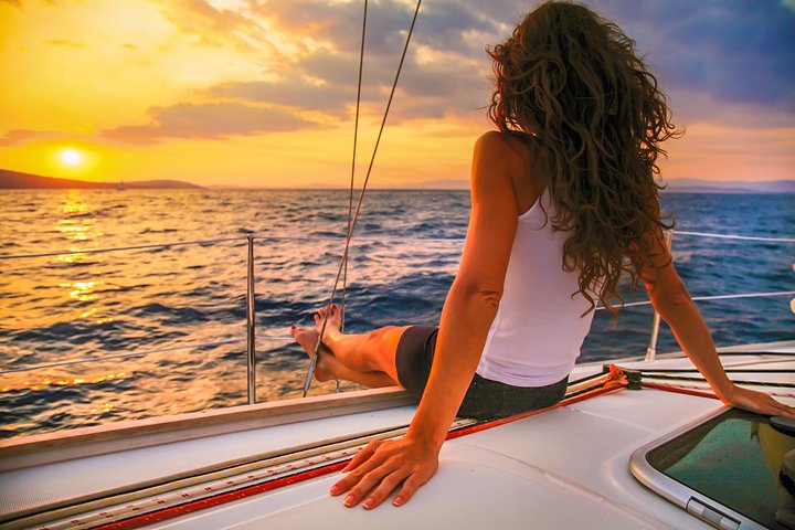 Lyxig solnedgångskryssning med yacht i Cabo San Lucas, Mexiko, med ikonisk Arch och öppen bar, foto 6 | wizardtrip