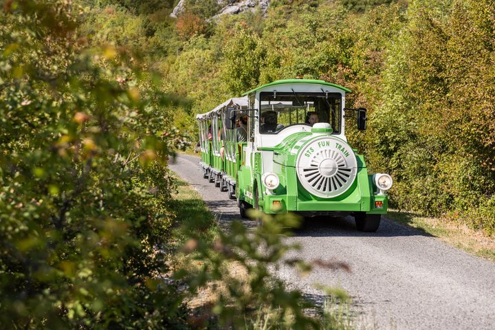 Guidet tur til Lipa-grotten, Montenegro, med underjordiske gallerier og et grottetog, foto 6 | wizardtrip