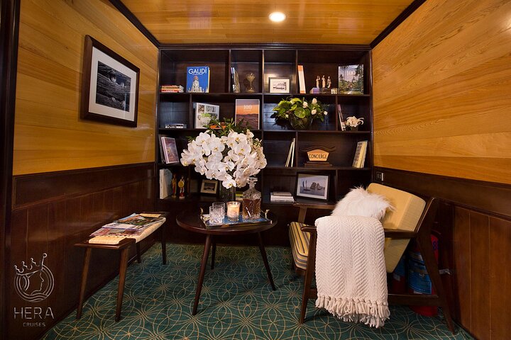 Luxury Hera Cruise navigating through the stunning karst formations of Halong Bay, Vietnam, photo 15 | wizardtrip