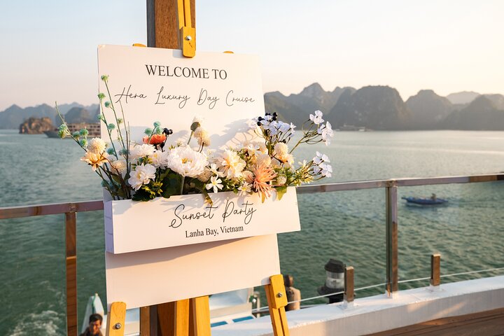 Luxury Hera Cruise navigating through the stunning karst formations of Halong Bay, Vietnam, photo 41 | wizardtrip