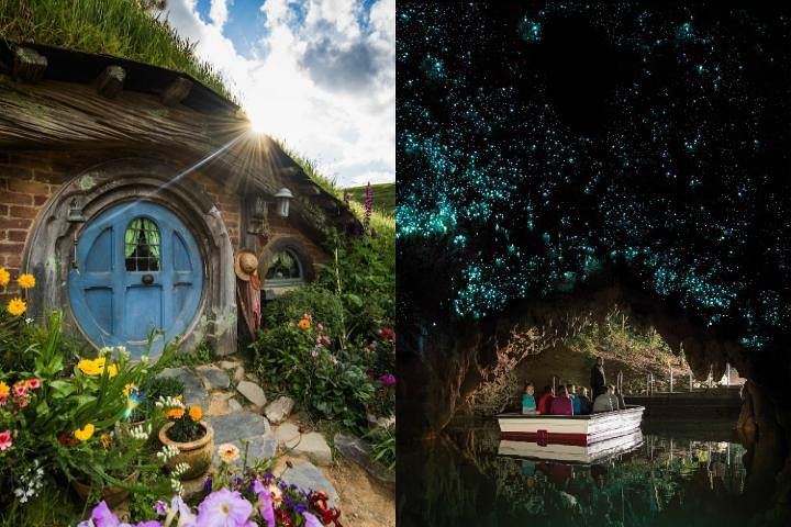 Excursion d'une journée à Hobbiton & Grottes de Waitomo au départ d'Auckland avec déjeuner | wizardtrip