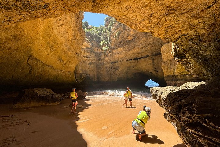 Kayak tour exploring the stunning Benagil sea caves and beaches near Portimão, Portugal, photo 7 | wizardtrip