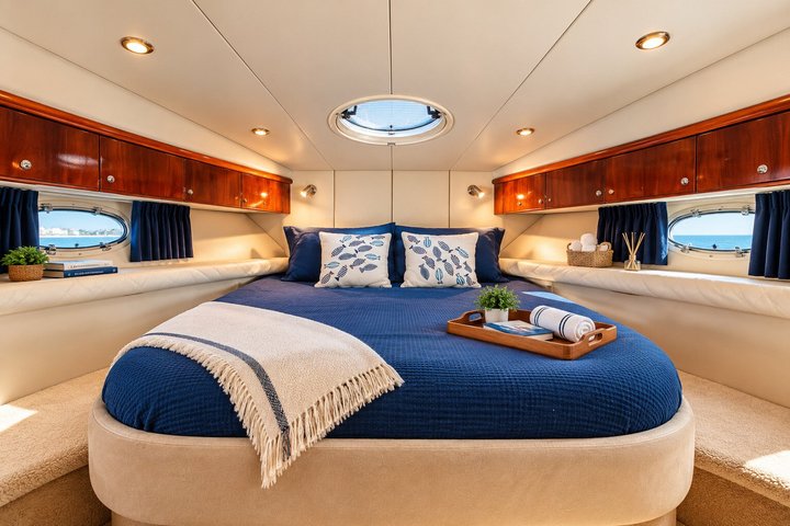 Noleggio di yacht privato di lusso che naviga nelle acque turchesi di Cancún, Messico, foto 16 | wizardtrip