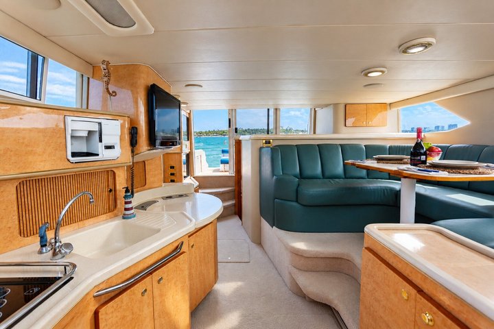 Luxury private yacht rental in Cancun with crew, offering Caribbean sea tours and water activities, photo 19 | wizardtrip