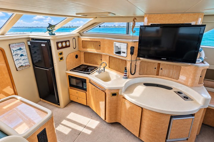 Luxury private yacht rental in Cancun with crew, offering Caribbean sea tours and water activities, photo 20 | wizardtrip