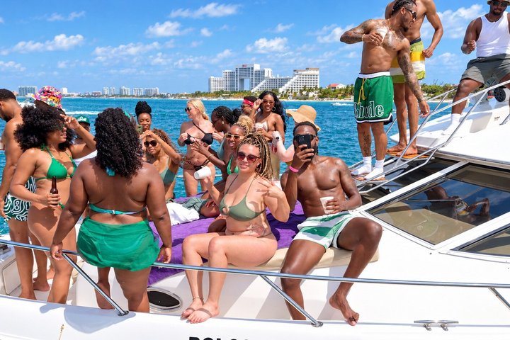 Luxury private yacht rental in Cancun with crew, offering Caribbean sea tours and water activities, photo 29 | wizardtrip