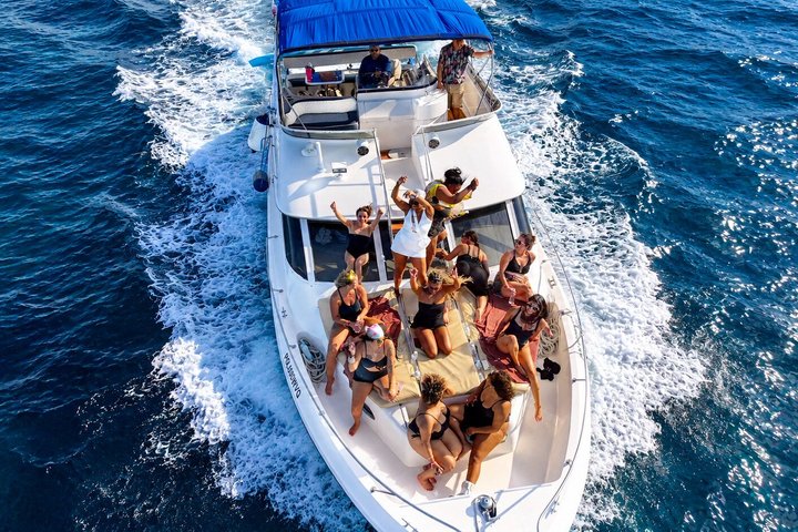 Luxury private yacht rental in Cancun with crew, offering Caribbean sea tours and water activities, photo 31 | wizardtrip