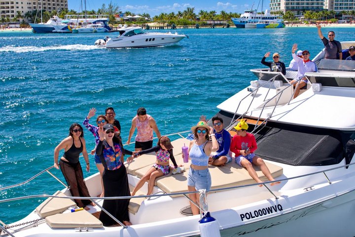 Luxury private yacht rental in Cancun with crew, offering Caribbean sea tours and water activities, photo 33 | wizardtrip