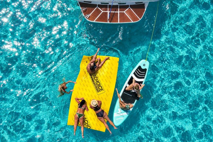 Luxury private yacht rental in Cancun with crew, offering Caribbean sea tours and water activities, photo 36 | wizardtrip