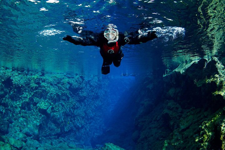 Silfra : Snorkeling entre les plaques tectoniques avec prise en charge à Reykjavik | wizardtrip
