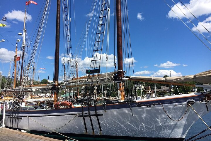 Naturskjønn dagseilas på en klassisk vindjammer i Camden, Maine, med kystutsikt og dyrelivsobservasjon, foto 7 | wizardtrip