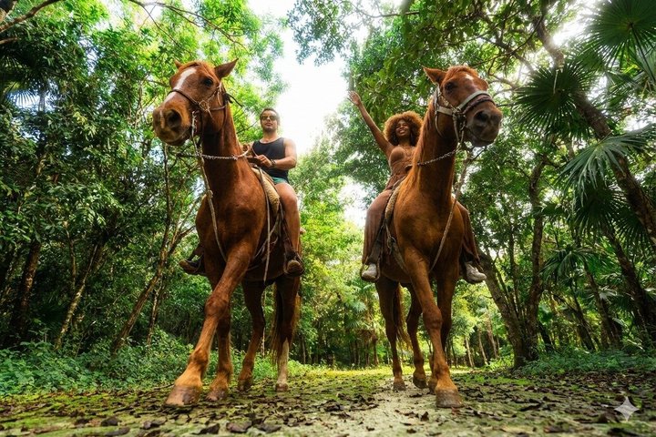 Aventure extrême à cheval avec VTT, tyroliennes et cénote | wizardtrip