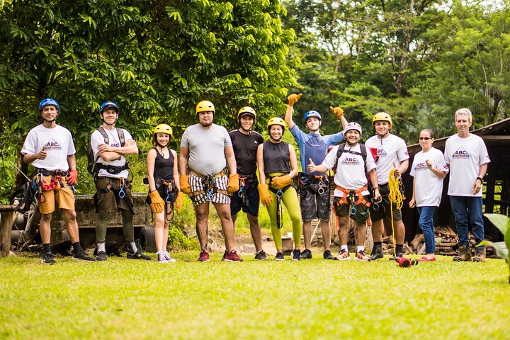 Experience thrilling waterfall rappelling and canyoning adventure in the lush rainforest near Arenal Volcano, Costa Rica, photo 9 | wizardtrip