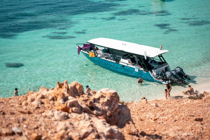 Aventure de snorkeling guidée explorant la vie marine et les récifs coralliens des îles Daymaniyat près de Mascate, Oman, photo 12 | wizardtrip