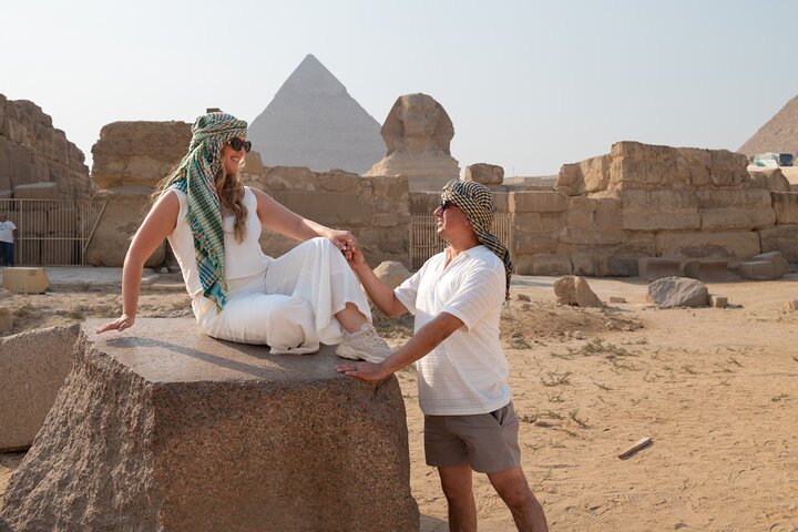 Iconic Giza Pyramids photoshoot with horse, camel, and Sphinx in Egypt, photo 28 | wizardtrip