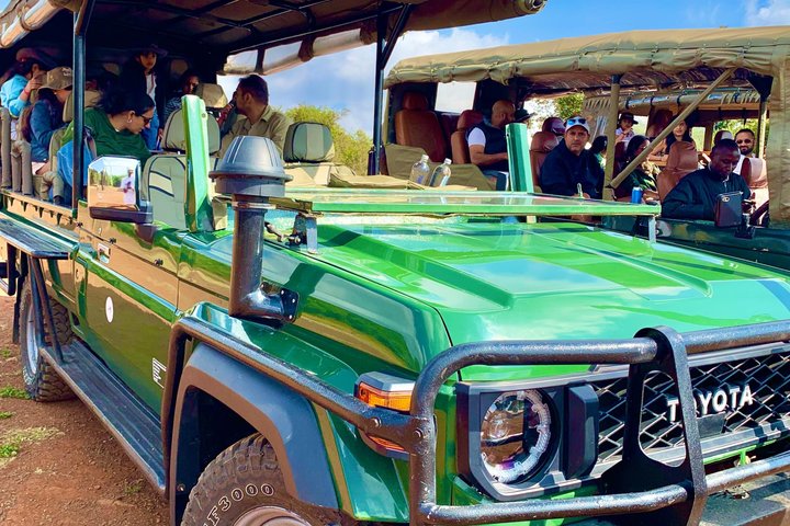 Safari i Nairobi nasjonalpark med dyreliv og bysilhuettutsikt, foto 47 | wizardtrip