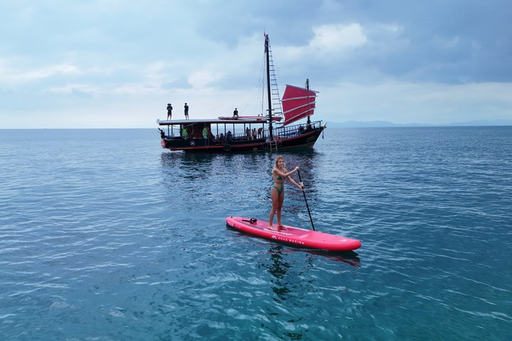 Krabi 4 eilanden zonsondergangscruise met snorkelen, paddleboarden, Thais diner en bioluminescent zwemtocht, foto 18 | wizardtrip