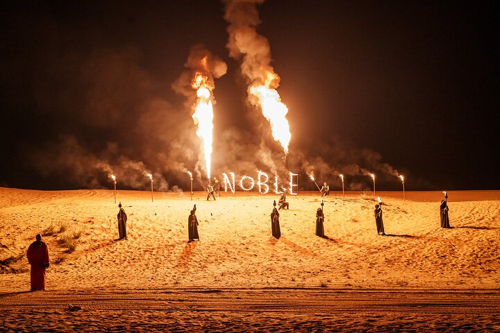 Dubai Evening Desert Safari BBQ Dinner & Transfer to Noble Camp | wizardtrip