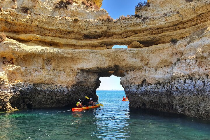 Kayak tour exploring the sea caves and cliffs of Ponta da Piedade near Lagos, Portugal, photo 7 | wizardtrip