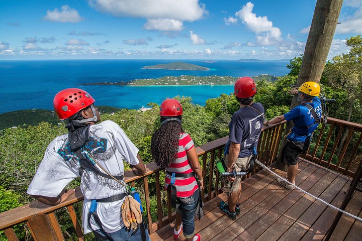 Ervaar spannende ziplining door het regenwoud van St. Thomas met een prachtig uitzicht op de oceaan, foto 12 | wizardtrip