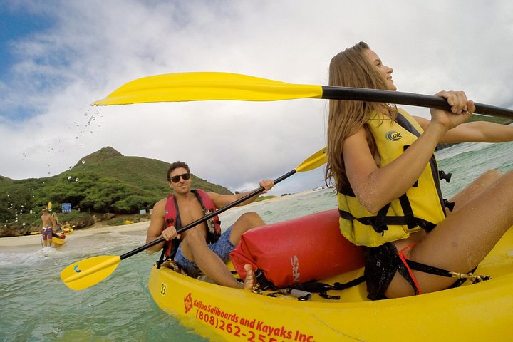 Kajak- en snorkelavontuur in Kailua Bay, Oahu, met uitzicht op eilanden en zeeleven, foto 11 | wizardtrip