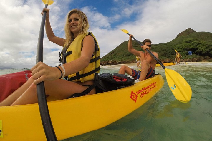 Kajak- en snorkelavontuur in Kailua Bay, Oahu, met uitzicht op eilanden en zeeleven, foto 13 | wizardtrip
