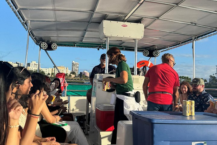 Sunset boat tour in San Juan Bay, Puerto Rico, with views of historic landmarks, photo 13 | wizardtrip