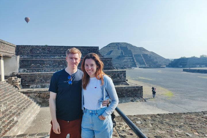 Heißluftballonflug über die Pyramiden von Teotihuacan bei Sonnenaufgang, Mexiko-Stadt, Foto 21 | wizardtrip