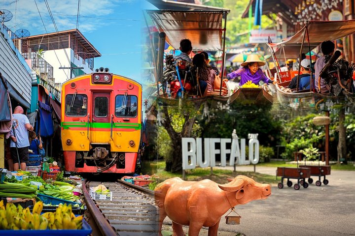 Excursion d'une journée au marché flottant et au marché ferroviaire de Bangkok | wizardtrip