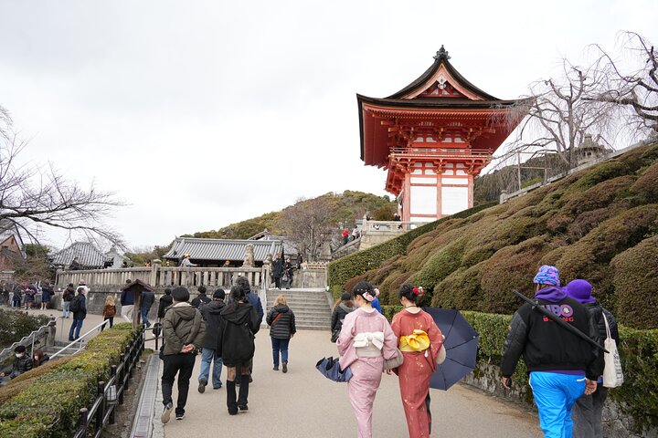 Dagtocht per bus door Kyoto's iconische UNESCO-werelderfgoedsites, waaronder Arashiyama Bamboebos, Gouden Paviljoen, Nijo Castle, Kiyomizu-dera en Fushimi Inari, foto 30 | wizardtrip