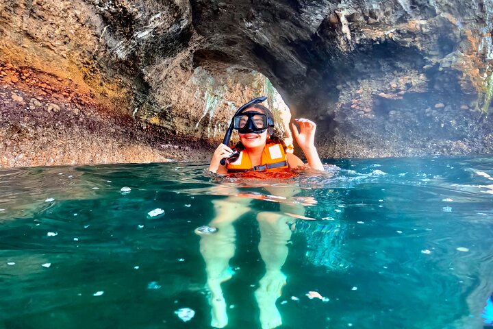 Aventure Snorkeling, Saut de Falaise et Plage Secrète aux 5 Îles de Los Arcos | wizardtrip