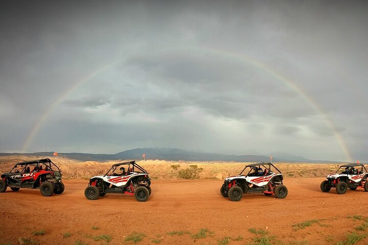 モアブUTV 4x4オフロードツアー、赤い岩の上、恐竜の足跡あり、写真7 | wizardtrip
