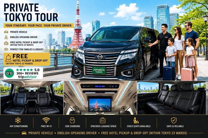 Excursion privée à Tokyo avec chauffeur anglophone et prise en charge à l'hôtel | wizardtrip