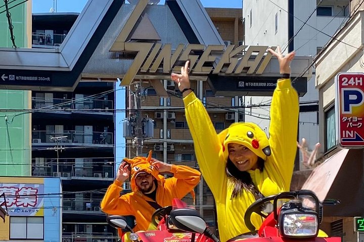Straat-go-kart tour in Osaka, Japan, met verklede bestuurders die beroemde wijken verkennen, foto 7 | wizardtrip