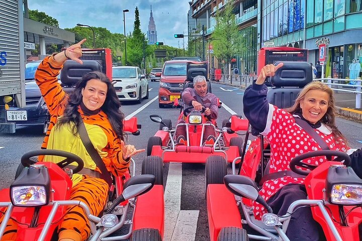 Go-kart attraverso l'iconico incrocio di Shibuya e i quartieri della moda di Tokyo in costume, foto 8 | wizardtrip