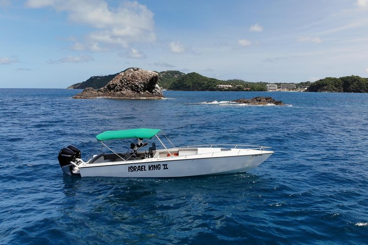Privé speedboottocht langs de kust van St. Lucia naar Soufriere en de Pitons, met snorkelen en optionele excursies, foto 4 | wizardtrip