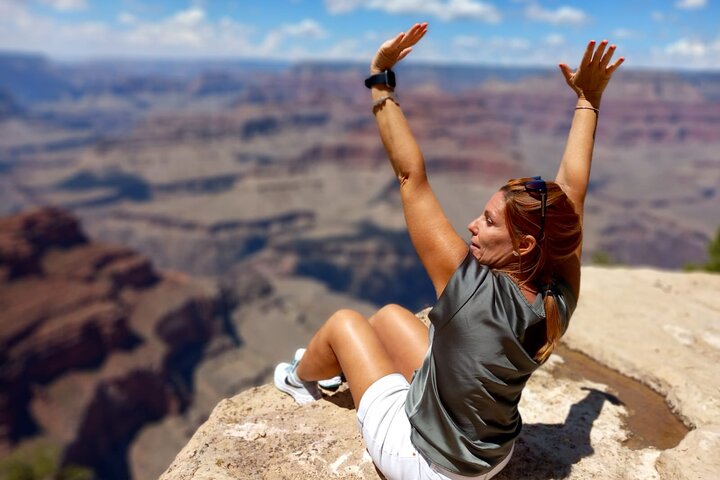 Schilderachtige uitzichten op de South Rim van de Grand Canyon, waaronder Mather Point en de Colorado River, tijdens een dagtrip vanuit Las Vegas, foto 12 | wizardtrip