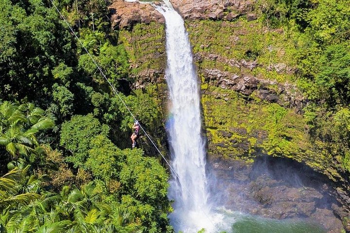 Zipline-avontuur over watervallen en weelderige landschappen op het Big Island van Hawaï, foto 19 | wizardtrip