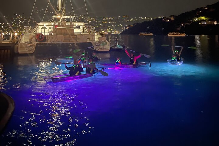 Aventure nocturne en kayak à St. Thomas avec des kayaks transparents et une vie marine lumineuse, photo 12 | wizardtrip