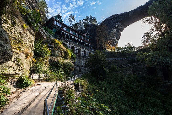 Day trip from Prague to Bohemian and Saxon Switzerland, featuring bridges, gates, and rock formations, photo 8 | wizardtrip