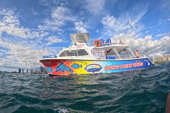 オアフ島ワイキキでの風光明媚なボートクルーズとシュノーケリングアドベンチャー、楽しいウォータースライダーと野生生物観察をお楽しみください、写真20 | wizardtrip