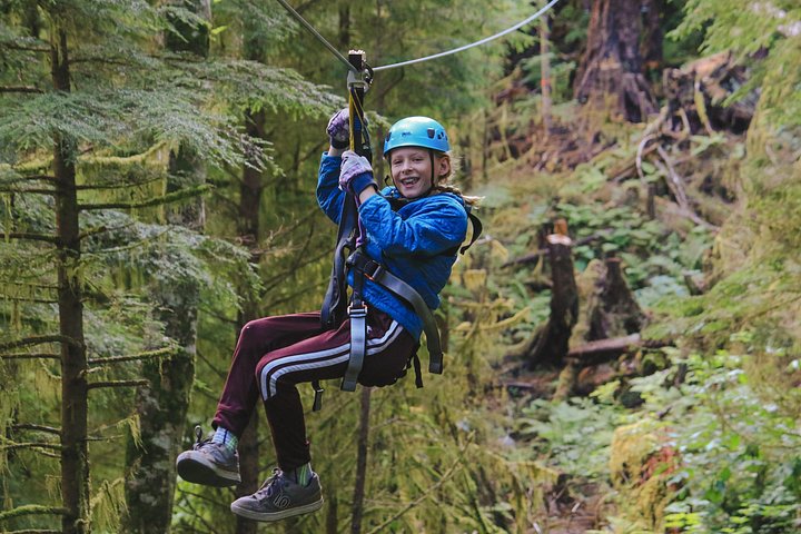 Zipline-eventyr gennem den alaskiske regnskovs tronehøjde i Ketchikan, foto 6 | wizardtrip